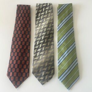 Assortment of 3 Premium Silk Mens Neckties